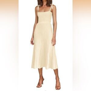 Elegant Cream Midi Dress.